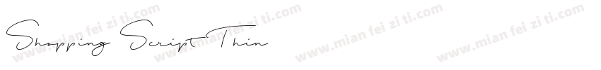 Shopping Script Thin字体转换